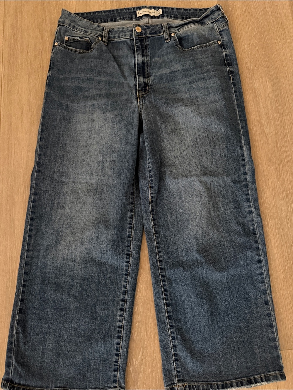 Rebecca Minkoff Cropped Wide-Leg Jeans in Faded Blue